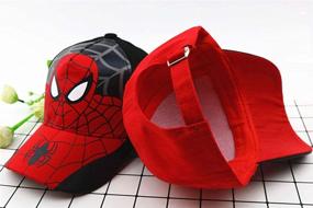 img 2 attached to 🧢 Adjustable Snapback Spider Toddler Baseball Caps - Boys' Accessories for Hats & Caps