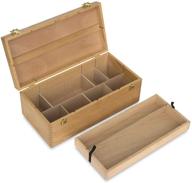 🎨 art alternatives wood box supply chest - brown, 16-1/8"x8"x5-7/8" - organize your art supplies in style! logo