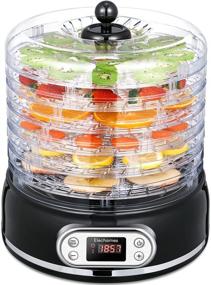 img 4 attached to 🍎 Elechomes 6-Tray Food Dehydrator: Dryer for Beef Jerky Meat, Fruits, Dog Treats, Herbs, Vegetables. Digital Time & Temperature Control, Overheat Protection, BPA Free with Fruit Roll Sheet Included