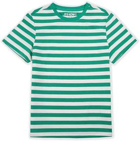 img 3 attached to 👕 JIAHONG Unisex Premium Crewneck Stripe M Boys' Clothing: Versatile Tops, Tees & Shirts for Fashion-forward Kids