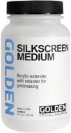 golden acryl med silkscreen medium logo