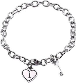 img 4 attached to TOWSIX Engraved Stainless Bracelet: Personalized Girls' Jewelry at its Finest