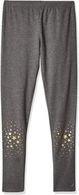 img 4 attached to Nautica Fashion Leggings Charcoal 4T Girls' Clothing