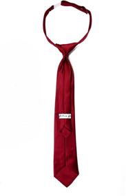 img 3 attached to 👔 Sophisticated Solid Satin Pre Tied Necktie Set for Boys: Perfect Bow Ties Accessory