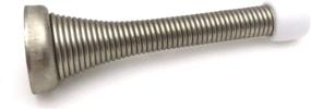 img 2 attached to 🚪 Colester Direct Spring Door Stop (Qty 10) with Rubber Stopper - 3 1/8" Spring Length, 3 1/2" Overall Length (Satin Nickel)