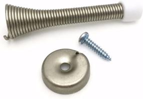 img 1 attached to 🚪 Colester Direct Spring Door Stop (Qty 10) with Rubber Stopper - 3 1/8" Spring Length, 3 1/2" Overall Length (Satin Nickel)