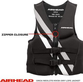 img 2 attached to 🌊 Airhead Orca Life Jacket: Soft Kwik-Dry Neolite Material for Child, Youth and Adult - Find Your Perfect Fit!