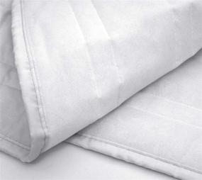img 1 attached to Quilted Polyester Blend Bed Skirt with 14 Inch Drop, Split Corner Design, Modern Dust Ruffle, Wrinkle-Free & Fade Resistant, Dust Proof for Queen Size Bed (White)