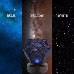 img 2 attached to 🌌 Nova Stars Home Planetarium Night Light LED Projector | Adjustable Galaxy Star Lights | USB Rechargeable & Rotating | 3 Color Options: Yellow, White, Blue