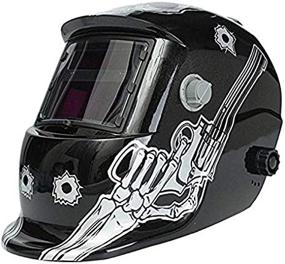 img 1 attached to 🔥 Welding Helmet with Solar Power, Adjustable Shade Range 4/9-13: Perfect Hood for Mig Tig Arc Welder Mask
