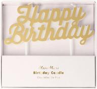 shine bright with meri meri gold happy birthday candle: add a touch of glamour to celebrating your special day! logo