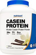 🥛 протеиновый порошок nutricost casein - 5 фунтов ваниль - мицеллярный казеин, без глютена, не гмо: покупайте сейчас! логотип