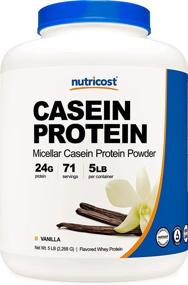 img 4 attached to 🥛 Nutricost Casein Protein Powder - 5lb Vanilla - Micellar Casein, Gluten Free, Non-GMO: Shop Now!