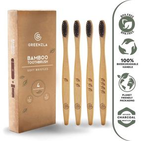 img 3 attached to Greenzla Toothbrush Charcoal Toothbrushes Biodegradable