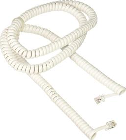 img 1 attached to 📞 Enhance Communication with RCA 25ft Handset Coil Cord in White (TP282W)