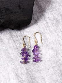 img 2 attached to 💜 Amethyst Dangle Earrings - YoTreasure Solid 925 Silver, Gold Plated Birthstone Jewelry