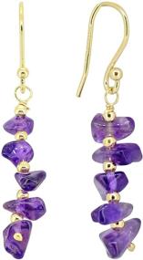 img 1 attached to 💜 Amethyst Dangle Earrings - YoTreasure Solid 925 Silver, Gold Plated Birthstone Jewelry