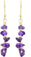 💜 amethyst dangle earrings - yotreasure solid 925 silver, gold plated birthstone jewelry logo