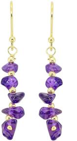 img 4 attached to 💜 Amethyst Dangle Earrings - YoTreasure Solid 925 Silver, Gold Plated Birthstone Jewelry