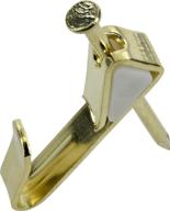 🖼️ 535808 brass picture hangers hooks, 30lb capacity - 25 set, reusable art hangers logo
