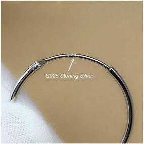 img 1 attached to Sterling Silver Small Cartilage Earring Hoop Piercing Set – Endless Body Rings for Women, Men, and Girls