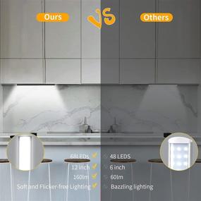 img 3 attached to 🔦 Versatile LED Closet Light with Motion Sensor and Dimmable Rechargeable Design – Ideal for Kitchen Cabinets, Office Cupboards, Stairs, and Garage