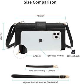 img 1 attached to Stylish and Versatile XB Crossbody Wristlet Handbags with Cellphone Compatibility for Women