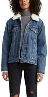 levi's women's fur collar ex-boyfriend trucker jackets: cozy up with the fuzzy wuzzy edition! logo