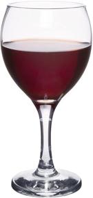 img 2 attached to 🍷 Crystal Clear Stemmed Red Wine Glasses - Set of 4, 12 Ounce Capacity