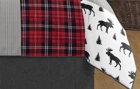 img 2 attached to 🛏️ Cozy and Stylish Sweet Jojo Designs Woodland Plaid and Arrow Rustic Patch Boy Full/Queen Bedding Set - Moose Gray