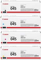 🖨️ canon 045 original toner set - cyan, magenta, yellow, black in 1 pack - retail packaging - improved seo logo