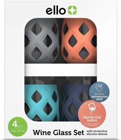 img 3 attached to 🍷 Ello Cru Stemless Wine Glass Set with Protective Silicone Sleeves