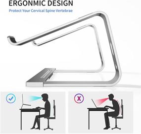 img 3 attached to Harita Ergonomic Aluminum Adjustable Compatible