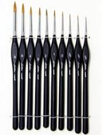 🖌️ 10pcs detail paint brushes set for precision detailing & art painting - acrylic, watercolor, oil, models, warhammer 40k logo