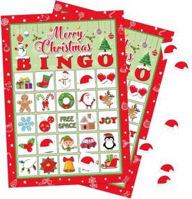 img 4 attached to 🎄 Christmas Bingo Game Xmas Holiday Winter Party Supplies: Fun Filled Favors for 40 Players!