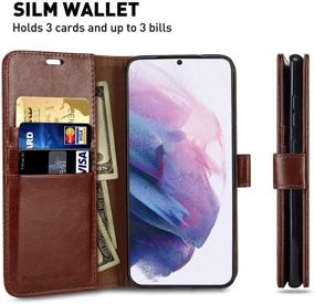 img 2 attached to Enhanced Protection and Convenience: Galaxy S21+ Plus 📱 5G Wallet Case with Screen Protector and Credit Card Holder