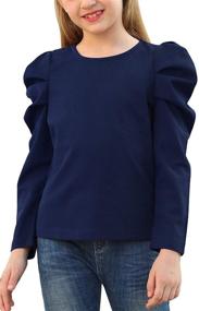 img 4 attached to Толстовка с вырезом GORLYA T Shirt Pullover Keyhole GOR1036 для девочек, одежда для верхней части тела, футболки и блузки.