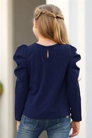 img 3 attached to Толстовка с вырезом GORLYA T Shirt Pullover Keyhole GOR1036 для девочек, одежда для верхней части тела, футболки и блузки.