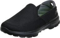 кроссовки skechers performance slip walking черные мужские логотип