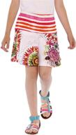 desigual girls floral stripe circle logo