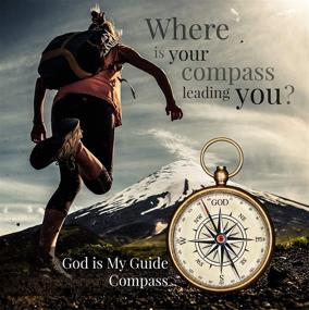 img 1 attached to 🌟 God as my Guide Compass with Display Stand – Inspiring Faith Gift for Baptism, Missionary, Birthday, or Confirmation