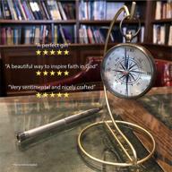 🌟 god as my guide compass with display stand – inspiring faith gift for baptism, missionary, birthday, or confirmation логотип