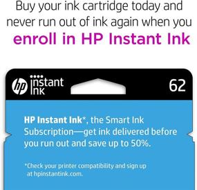 img 1 attached to 🖨️ HP 62 Black Ink Cartridge: Compatible with ENVY 5540, 5640, 5660, 7640 Series, OfficeJet 5740, 8040 Series, OfficeJet Mobile 200, 250 Series