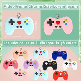 img 3 attached to 🎮 Colorful Gaming Controller Charms - 72 Piece Video Game Resin Pendants for DIY Jewelry Making