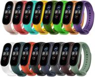 yuuol soft silicone wristbands - compatible with xiaomi mi band 6 band, xiaomi mi band 5 band, amazfit band 5 band - sport adjustable wrist strap for women and men logo