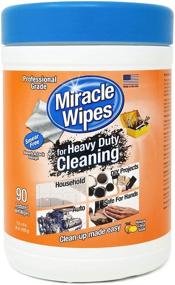 img 4 attached to 🧼 MiracleWipes 90 Count - Ultimate Heavy Duty Cleaning Solution for All-Purpose Cleaning - Effective on Kitchens, Bathrooms, Countertops, Hands, Indoors, Outdoors - Removes Grease, Grime, Crayon, Dirt & More!