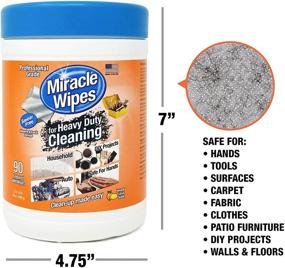 img 1 attached to 🧼 MiracleWipes 90 Count - Ultimate Heavy Duty Cleaning Solution for All-Purpose Cleaning - Effective on Kitchens, Bathrooms, Countertops, Hands, Indoors, Outdoors - Removes Grease, Grime, Crayon, Dirt & More!