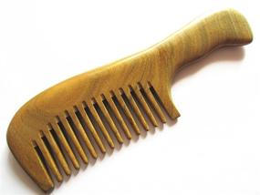 img 2 attached to Myhsmooth Gs-2w-mt: Wide Tooth Wood Handmade Natural Comb for Effective Detangling and Hair Care
