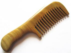 img 4 attached to Myhsmooth Gs-2w-mt: Wide Tooth Wood Handmade Natural Comb for Effective Detangling and Hair Care
