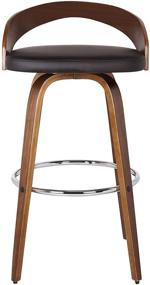 img 1 attached to 🪑 Armen Living LCSOBABRWA26 Sonia Barstool: 26"H, Polyurethane Upholstery, Walnut Wood Finish in Brown